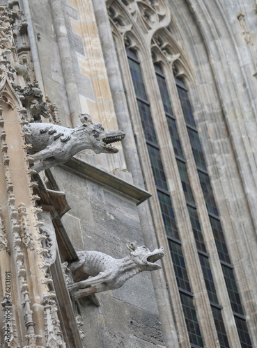 Vienna, WIEN, Austria - August 23, 2023: gargoyle in the St. Stephens Cathedral called Stephansdom