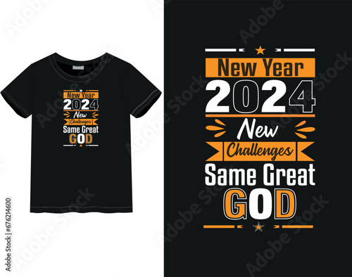 New Year celebration Happy New Year, New Year 2024 | Typography style t-shirt design | male and female t-shirt 
