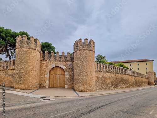 Peñaranda de Duero, Spain - October 13, 2023: views of the main square and the medieval historic center of the town of Peñaranda de Duero in the province of Burgos, Spain photo