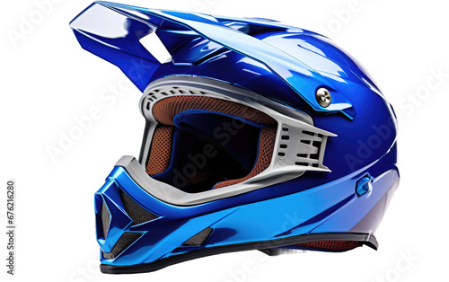 Motocross Helmet On Isolated background