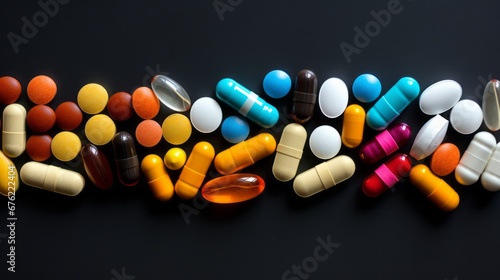 Shows many types of medicines