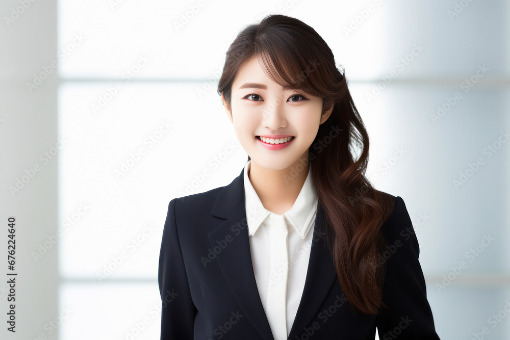Young business woman on white background. Young business woman on white background.