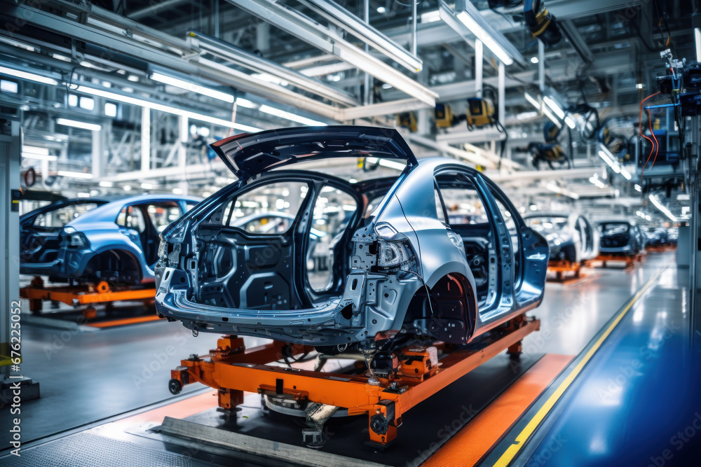 Automated assembly line for robot manipulators for the production of high-tech electric vehicles running on clean energy. Automated assembly line for robot manipulators for the production of high-tech electric vehicles running on clean energy.