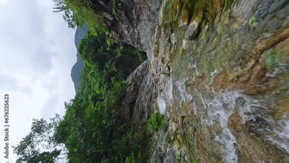 Cinematic aerial flight along slow flowing river in the Caribbean Rainforest Cinematic aerial flight along slow flowing river in the Caribbean Rainforest