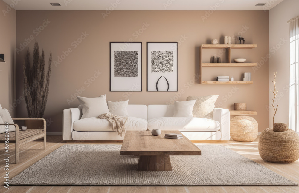 Luxurious living room area composition with minimalistic decoration Luxurious living room area composition with minimalistic decoration