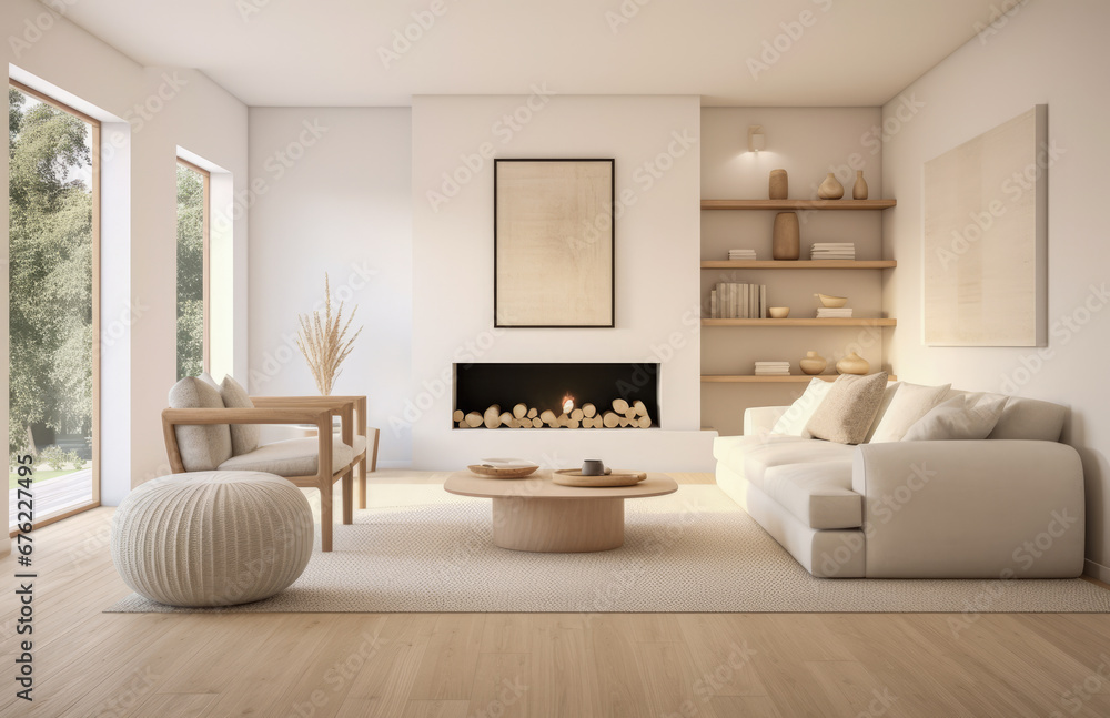 Luxurious living room area composition with minimalistic decoration Luxurious living room area composition with minimalistic decoration