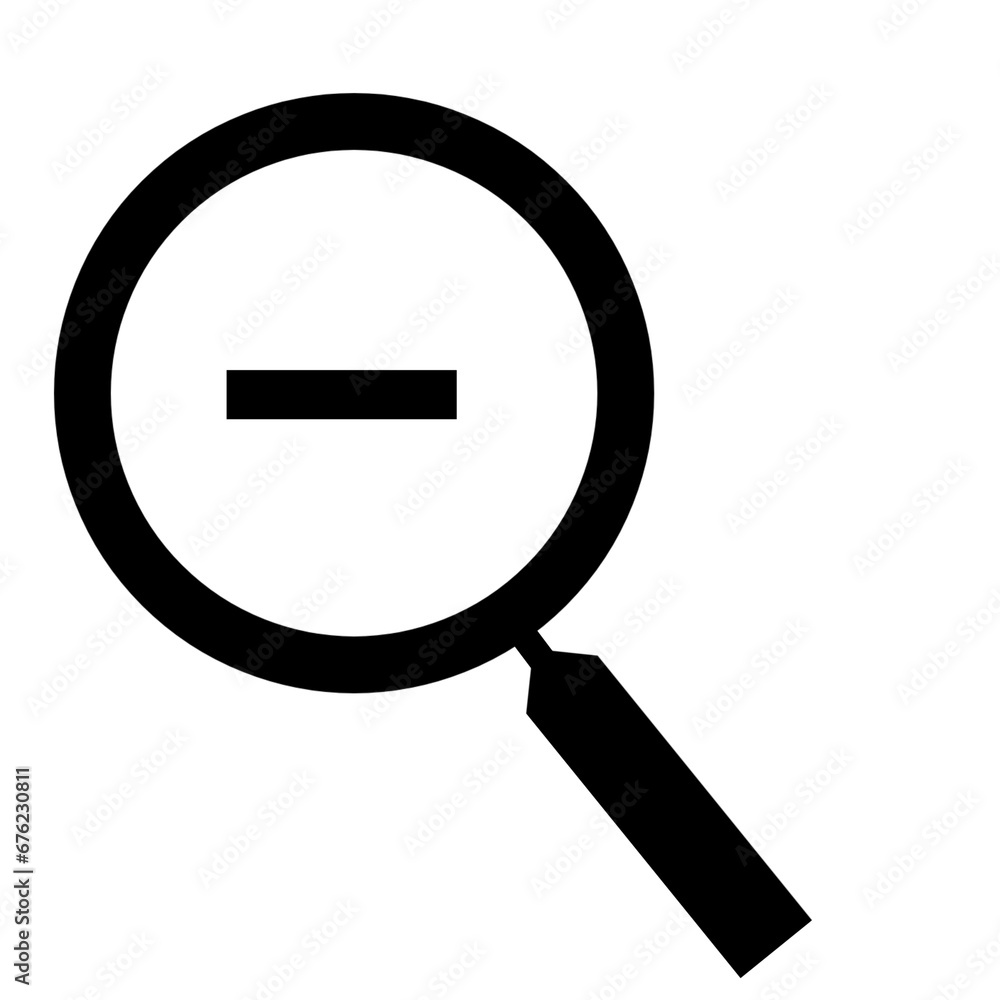 magnifying glass with minus sign magnifying glass with minus sign