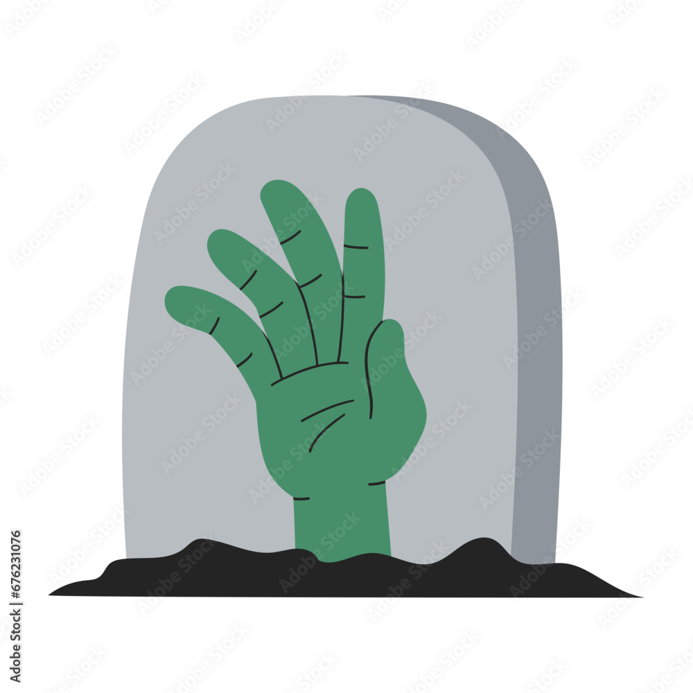 Fototapeta premium zombie out from grave