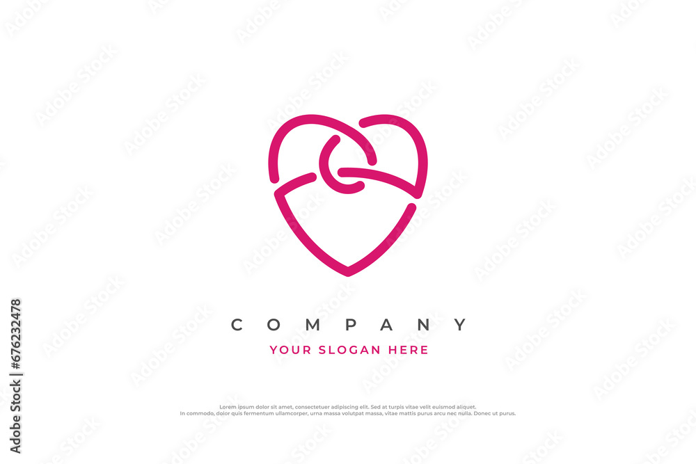 Creative Heart Logo Design Vector Creative Heart Logo Design Vector
