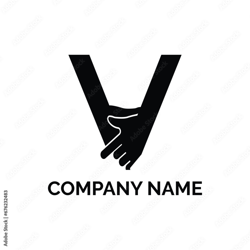 Initial V logo design vector Template. Abstract Letter V vector illustration logo design.