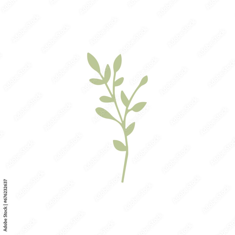 hand draw leave element set hand draw leave element set
