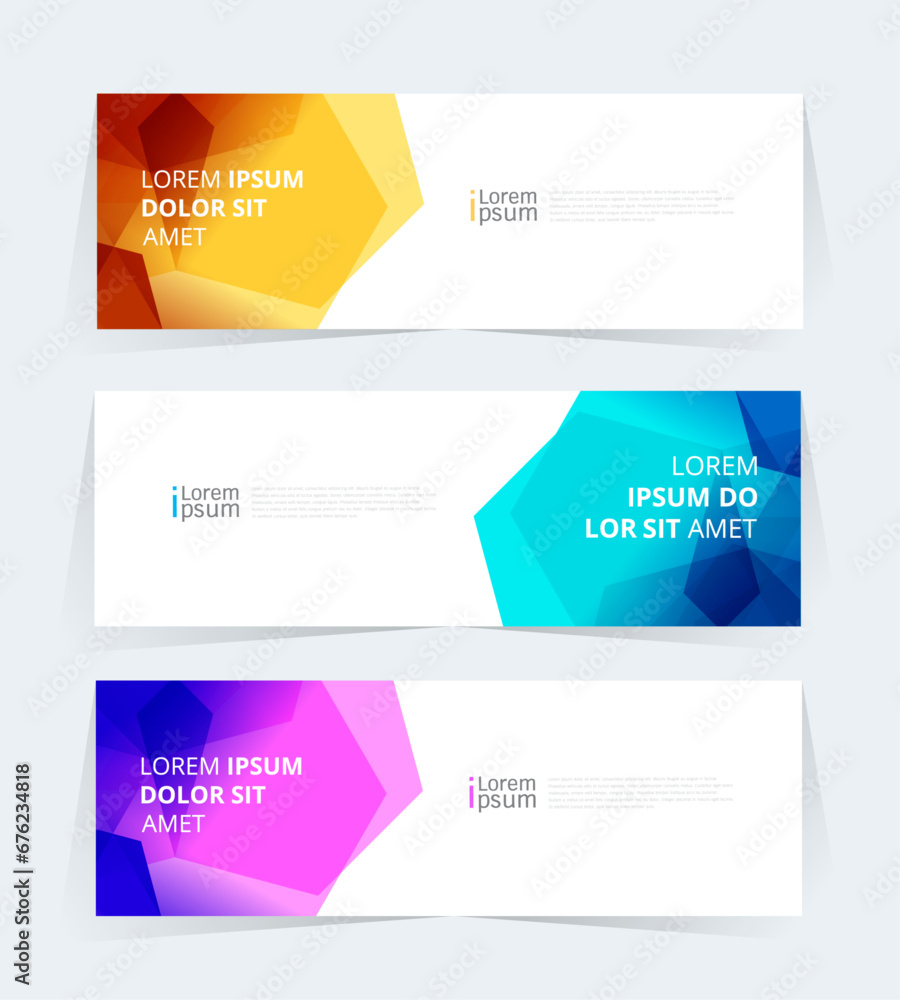 Geometric banner design with Vector presentation template. Geometric banner design with Vector presentation template.