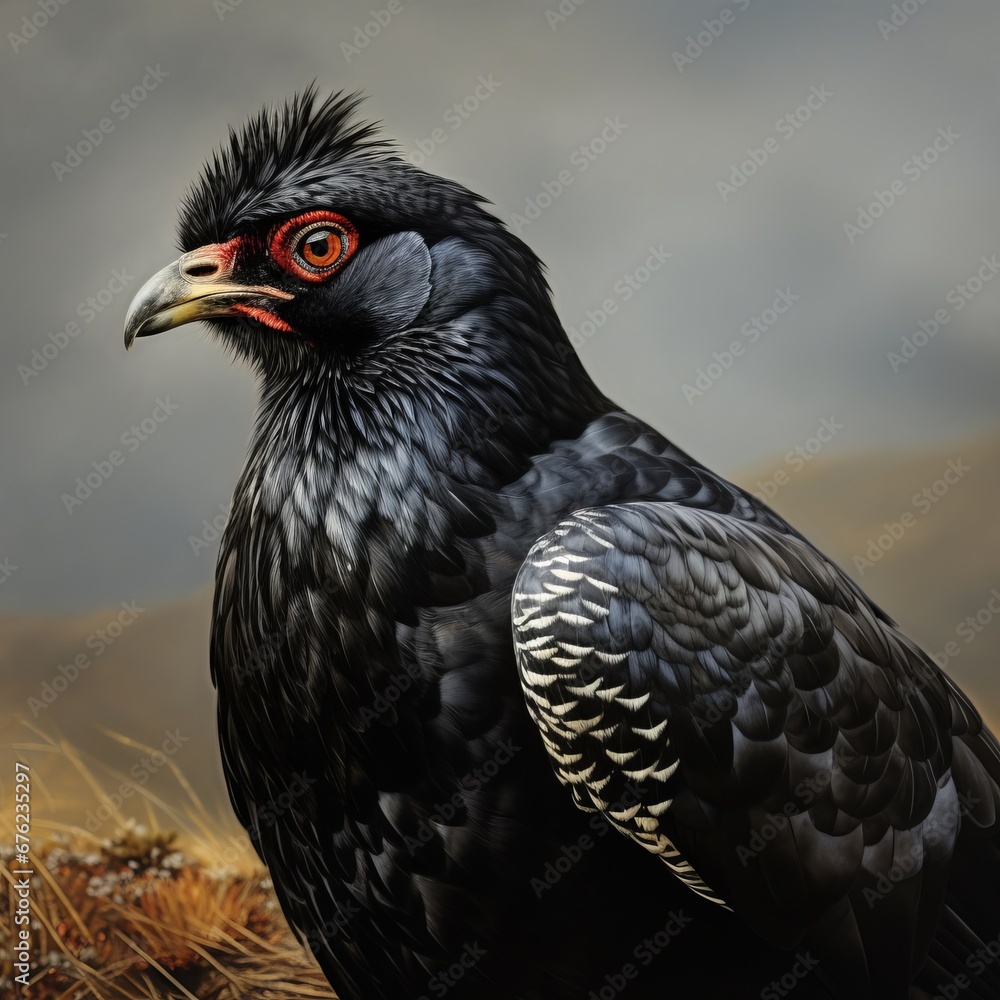 Fototapeta premium A beautiful black bird