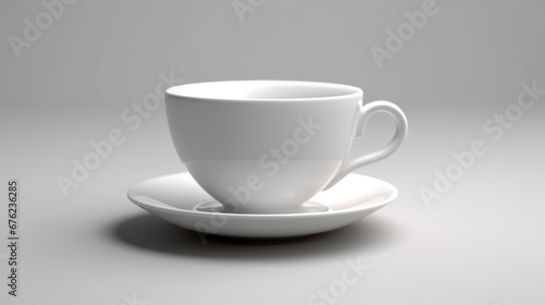 tea cup mockup white background photo