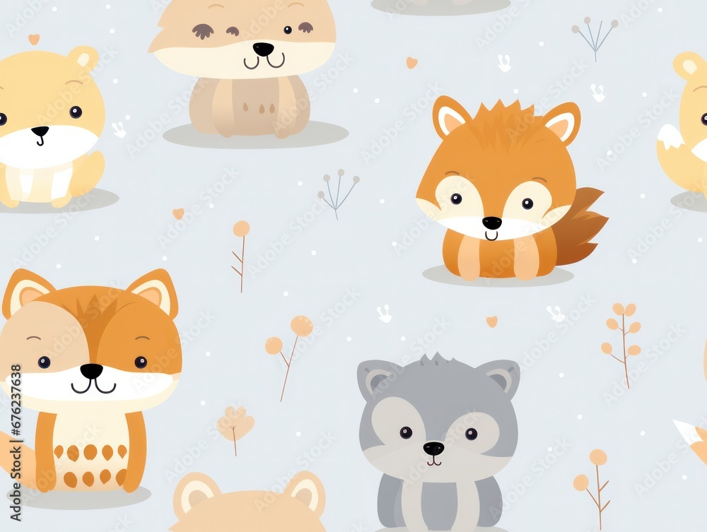 seamless pattern cute animal seamless pattern cute animal