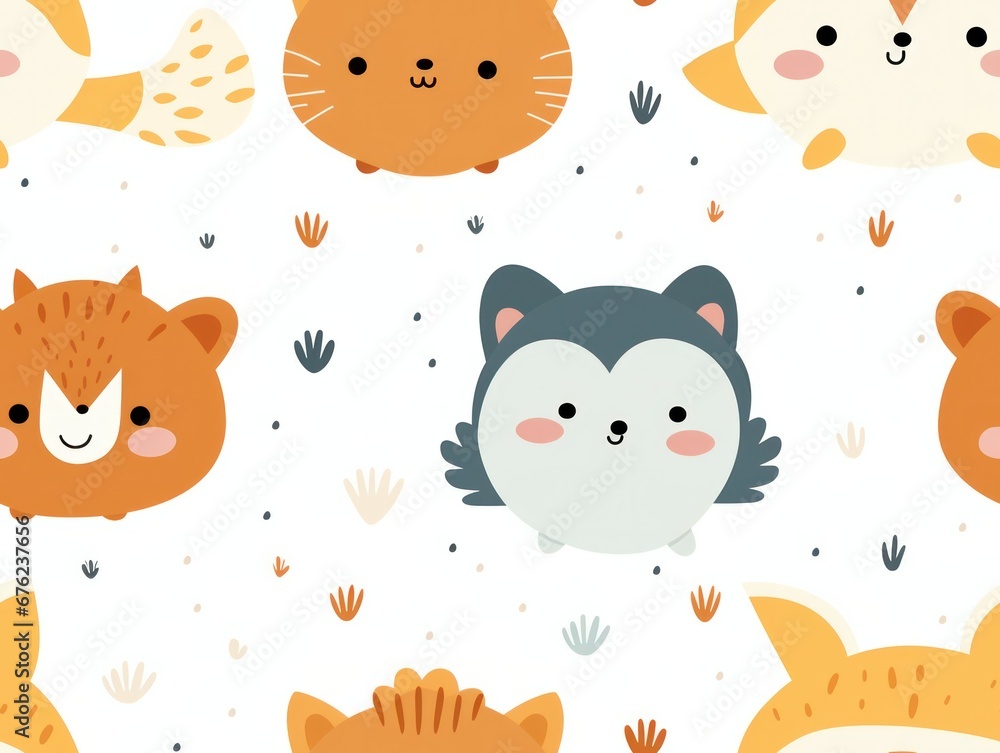 seamless pattern cute animal seamless pattern cute animal