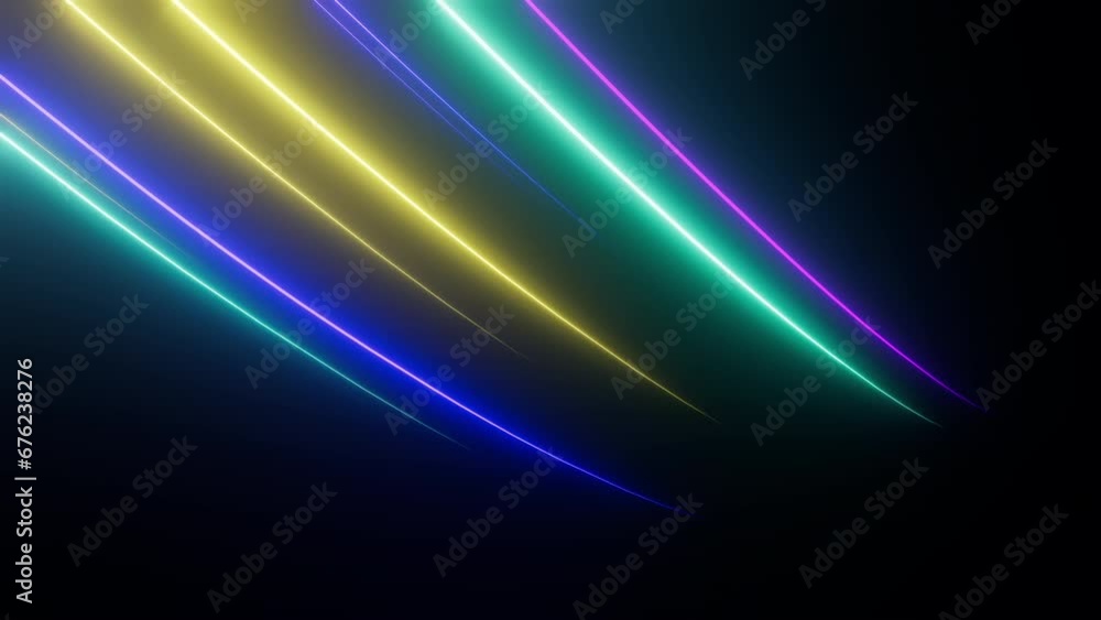 3d animation of abstract background with ascending colorful neon glowing lines, glowing trails 3d animation of abstract background with ascending colorful neon glowing lines, glowing trails