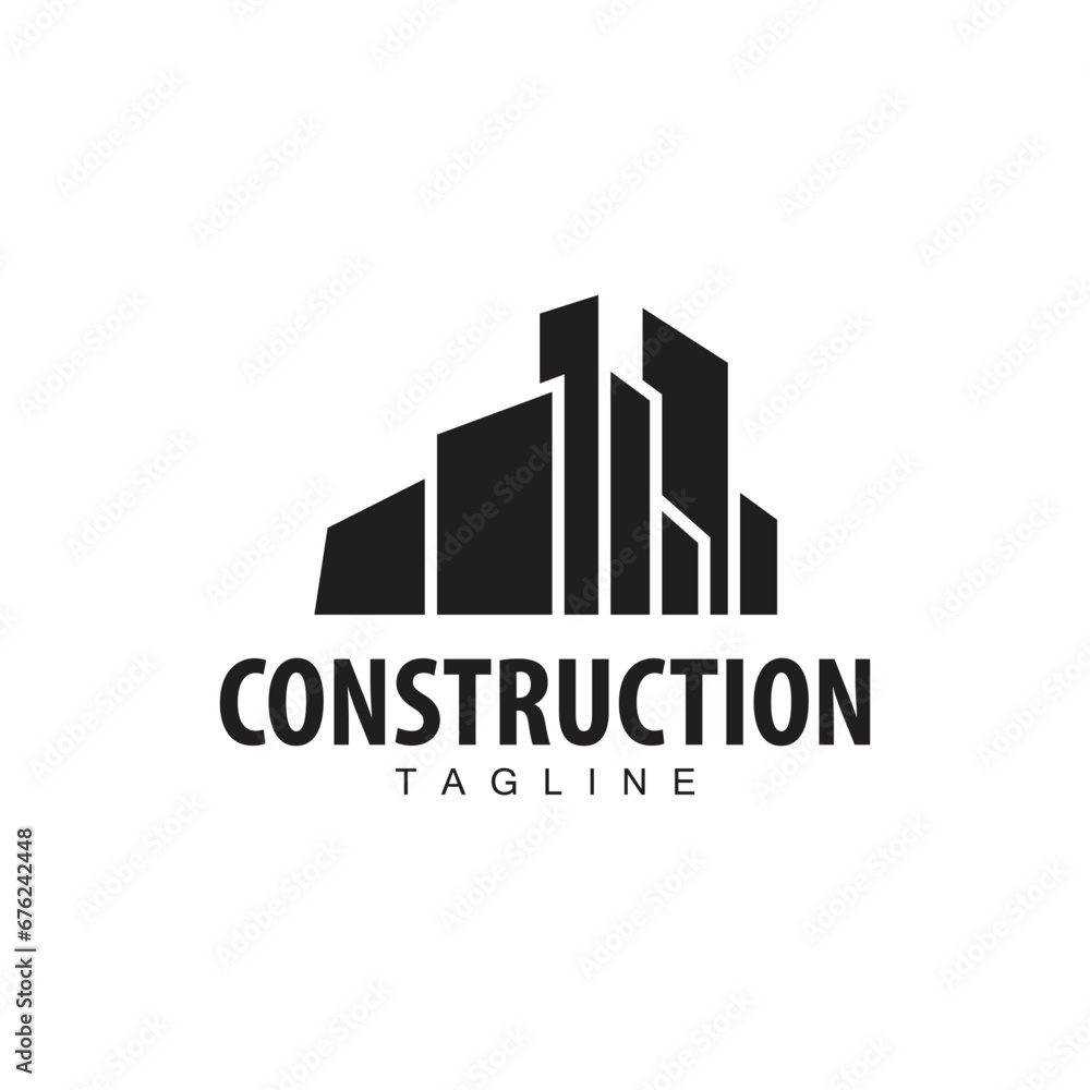 Modern City Building Logo Design, Luxurious and Simple Urban Architecture Modern City Building Logo Design, Luxurious and Simple Urban Architecture