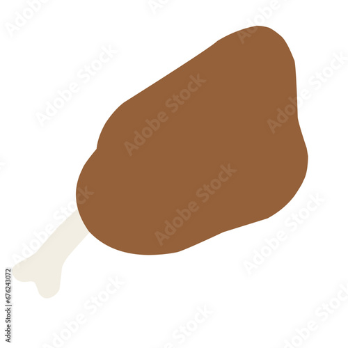 Fried chicken illustration vector