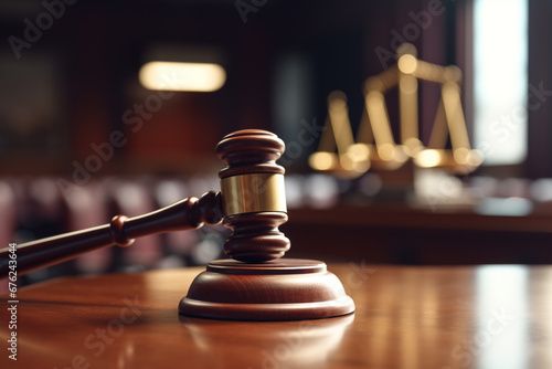 Court of Law and Justice Trial Session: Imparcial Honorable Judge Pronouncing Sentence, striking Gavel, Focus on Mallet, Hammer, Cinematic Shot of Dramatic Not Guilty Verdict, Close-up Shot