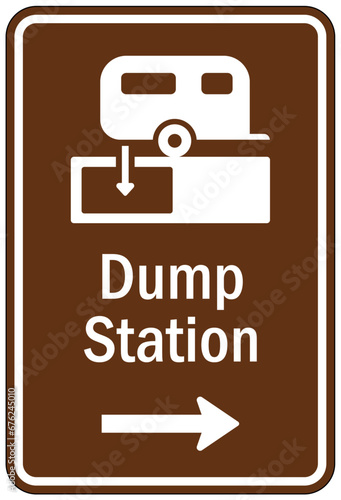 Dump station sign