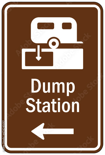 Dump station sign