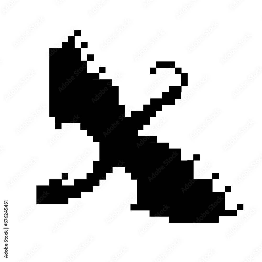 Fototapeta premium Black flying dragon silhouette symbol of 2024 new year isolated on white. Black and white vector design element for celebration, home textile, bedding, fabric, package.