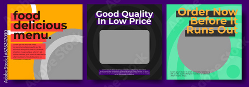 social media post template vector bundle