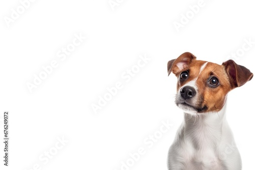 Dog on White Background with Copy Space  © Artgalax