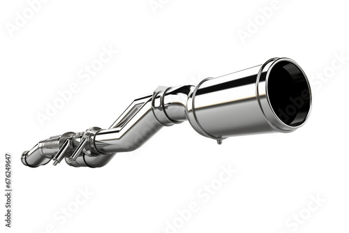 Modern Automobile Exhaust System Isolated on Transparent Background photo
