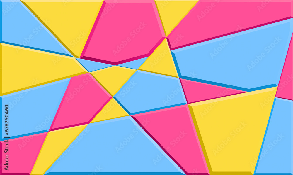 Fototapeta premium Colorful 3D background.Geometry abstract background.Vivid trendy texture wallpaper.