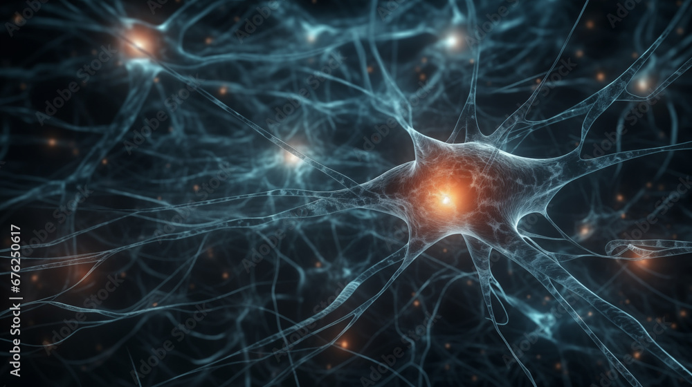 Neural Network and Electrical Neuron Activity - Generative AI Neural Network and Electrical Neuron Activity - Generative AI