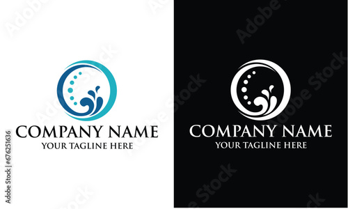 spine and waterdrop logo