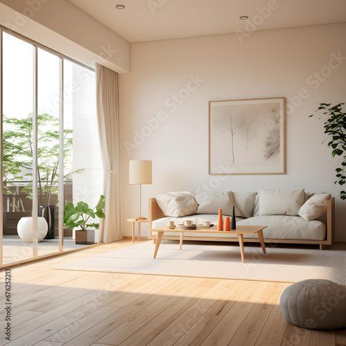 modern living room**Modern Interior Design, Tokyo style, no sofa, clean background:1.4, nikon d850, smoother lighting:1.05, light colors, hyper realistic, official art, film stock photograph, 4 kodak  photo