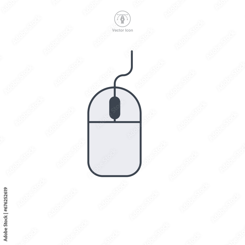 Mouse icon symbol vector illustration isolated on white background Mouse icon symbol vector illustration isolated on white background