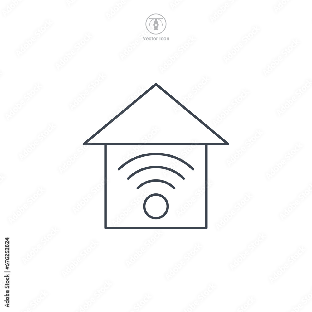 Smart Home icon symbol vector illustration isolated on white background Smart Home icon symbol vector illustration isolated on white background