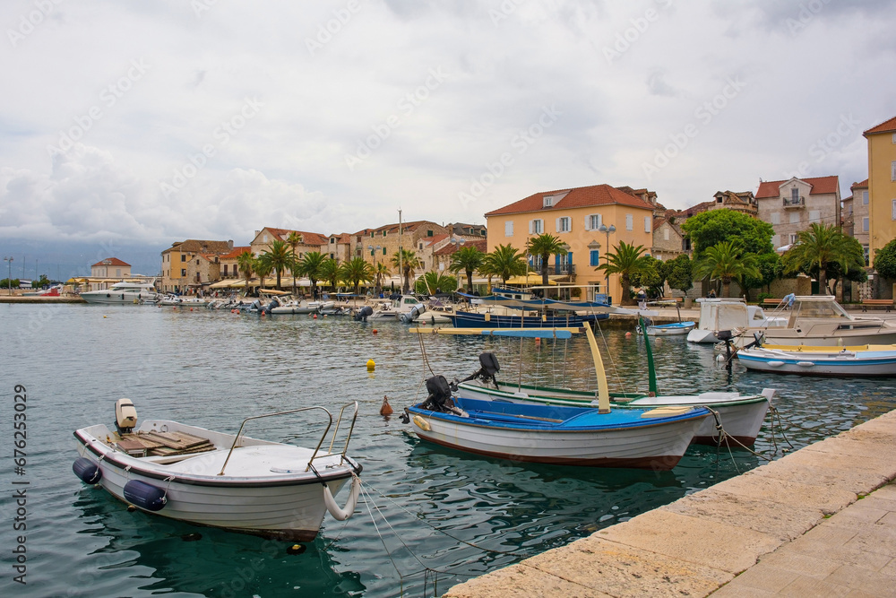 The harbour of Supetar on Brac Island in Croatia
