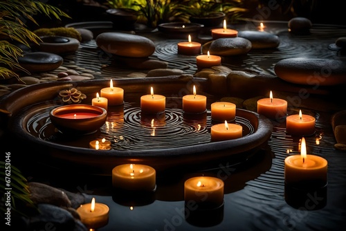 candles in the spa