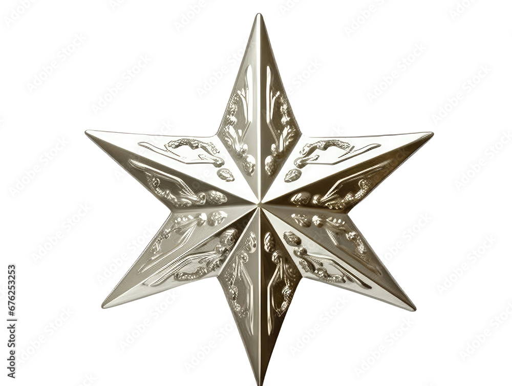 Obraz premium Silver Star Christmas Tree Topper.