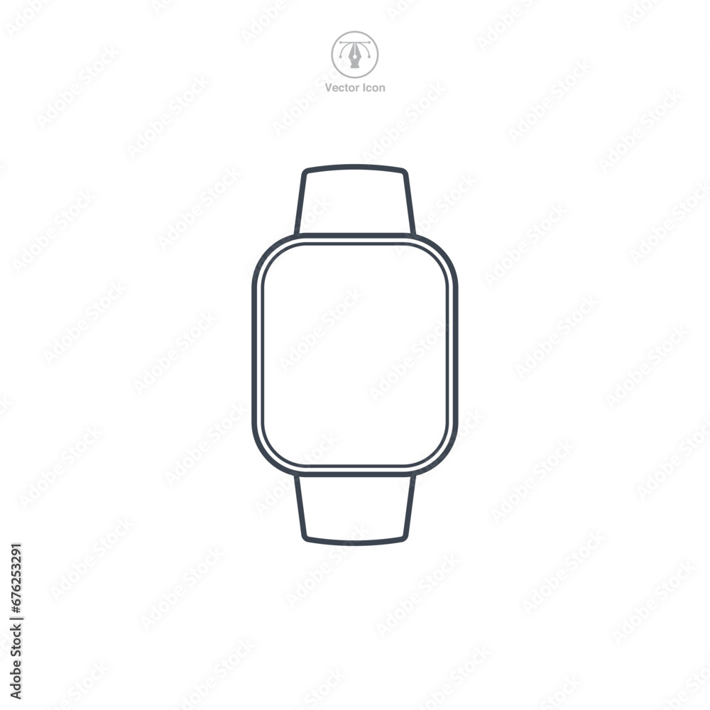 Smartwatch icon symbol vector illustration isolated on white background Smartwatch icon symbol vector illustration isolated on white background