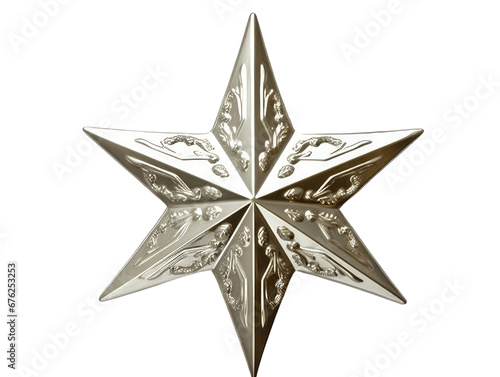 Silver Star Christmas Tree Topper.