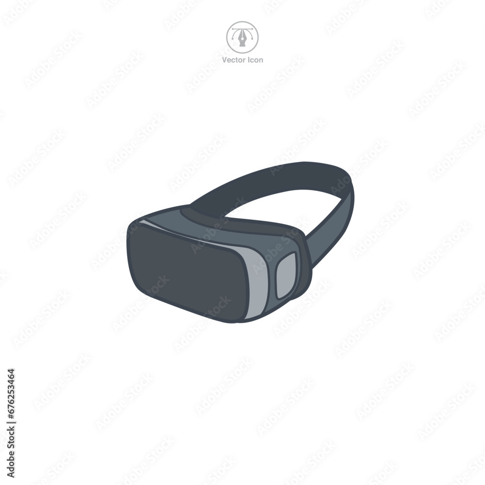VR Headset icon symbol vector illustration isolated on white background VR Headset icon symbol vector illustration isolated on white background