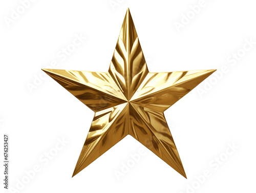 Golden Star Christmas Tree Topper.