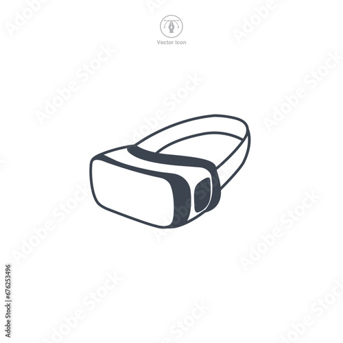 VR Headset icon symbol vector illustration isolated on white background