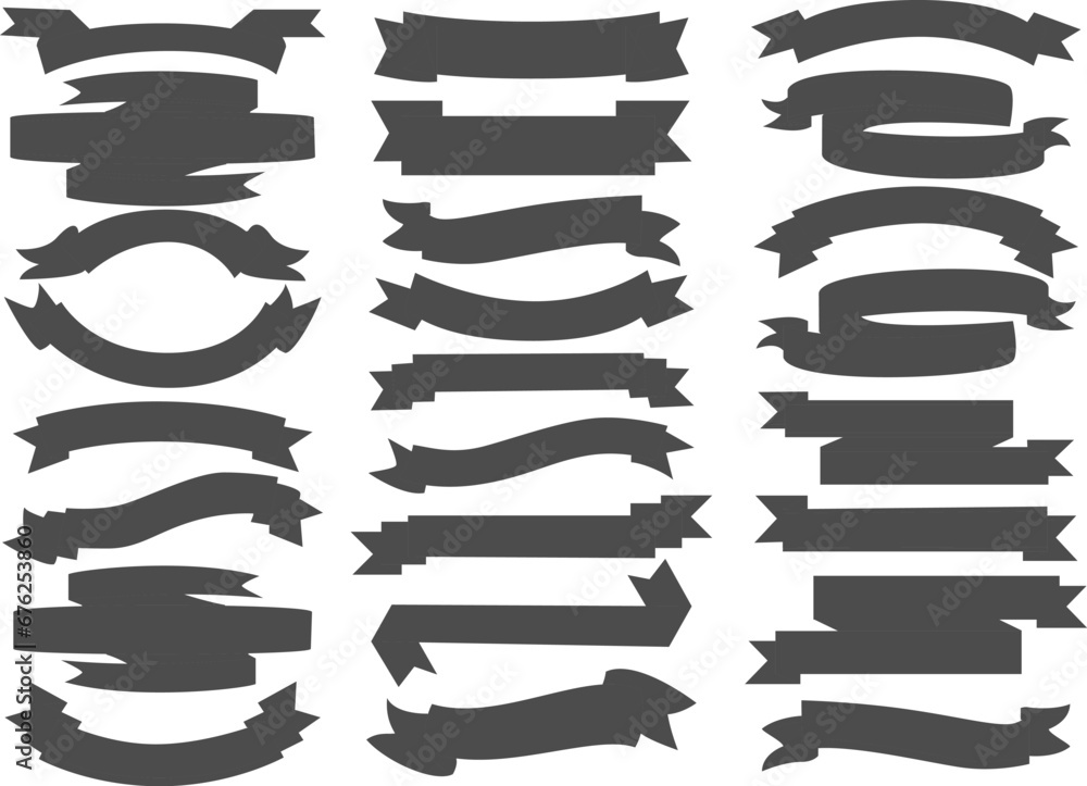 Ribbon banners vector collection Ribbon banners vector collection