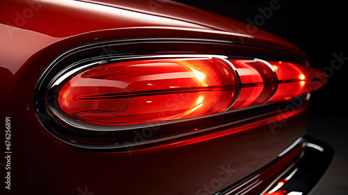 Modern rear light on red auto © Salman