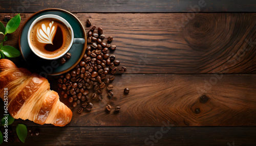 kaffee, croissant, Bäckerei, Gebäck, werbefläche, copyspace photo