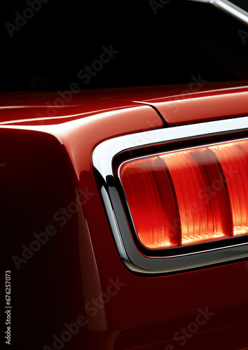 Modern rear light on red auto © Salman