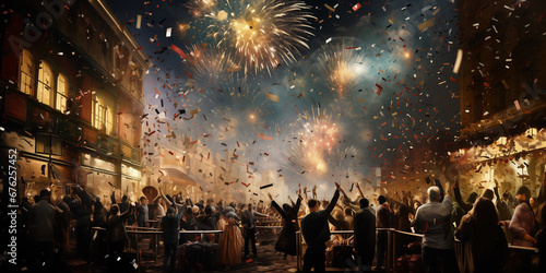 The cultural and regional variations in New Year's Eve celebrations around the world.  photo
