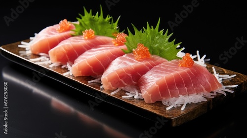 Medium-fatty tuna sashimi, food model. 